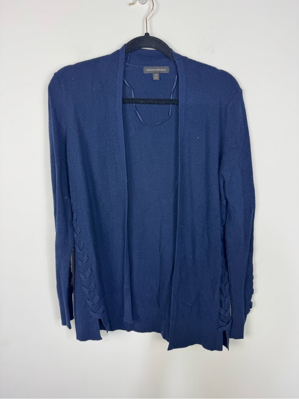 Banana Republic Navy Blue Open Front Cardigan Sweater Business Casual